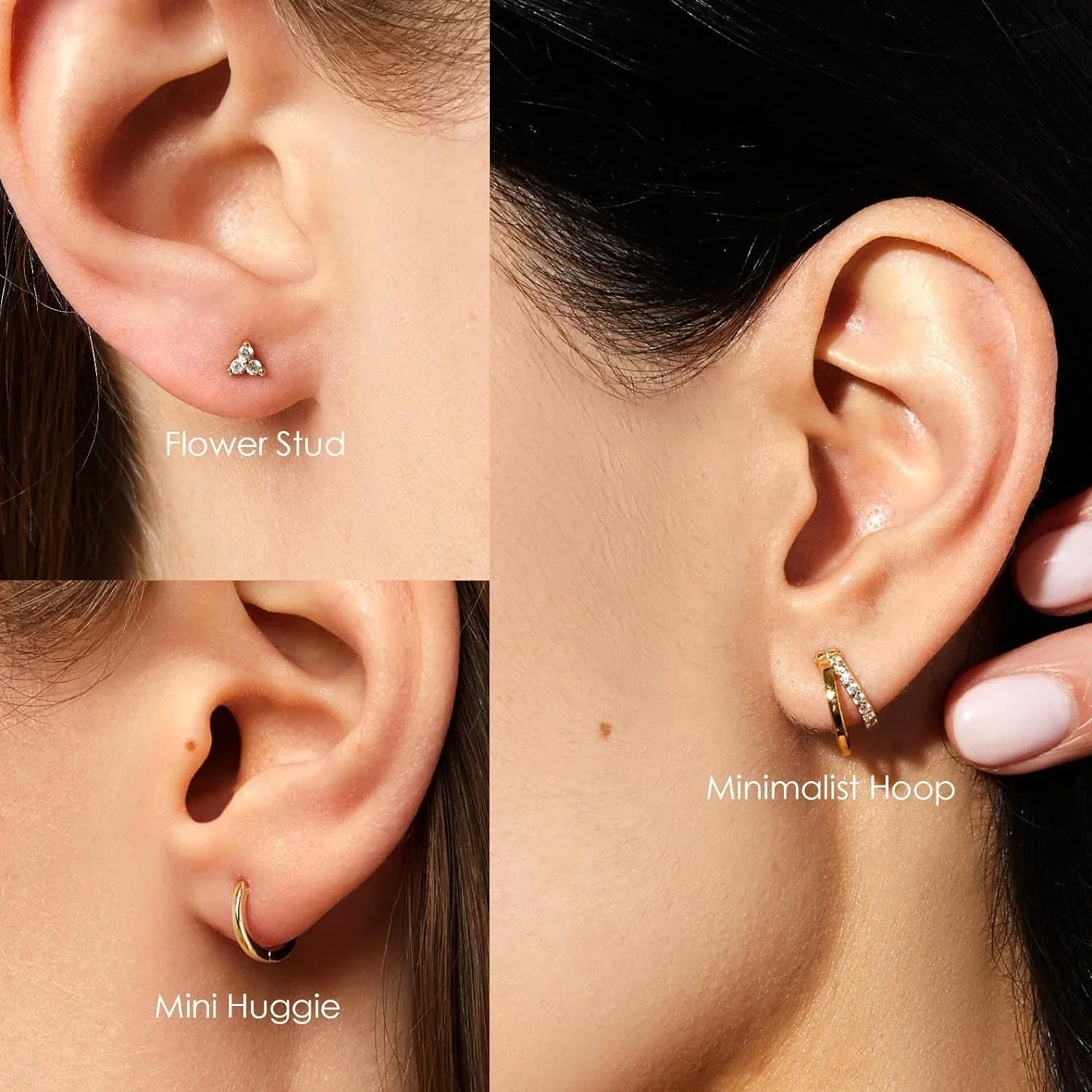 Azura Clover Hoop Earring Set - Image 4