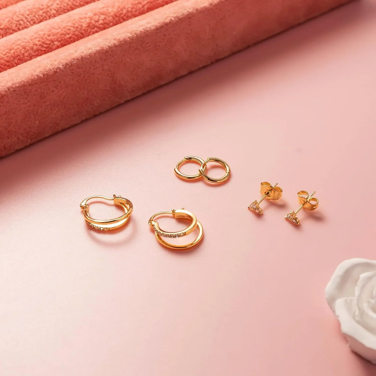 Azura Clover Hoop Earring Set - Image 5