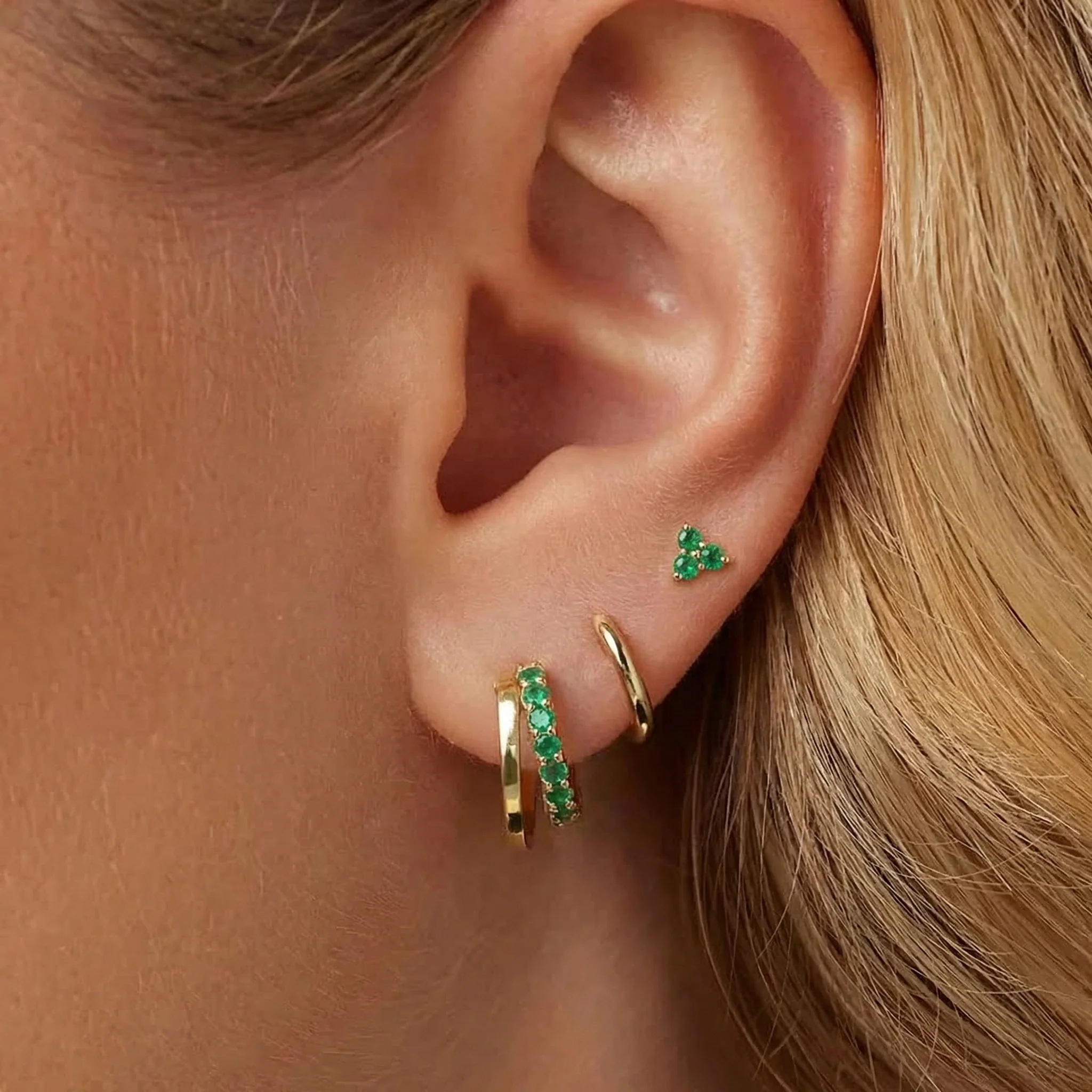 Azura Clover Hoop Earring Set - Image 8