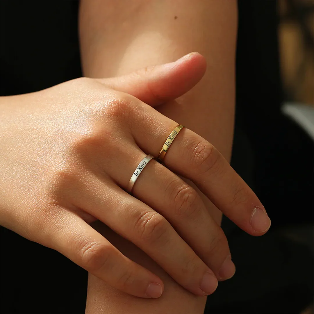 Be Kind ... Of A Bi*ch Mantra Ring - Image 4