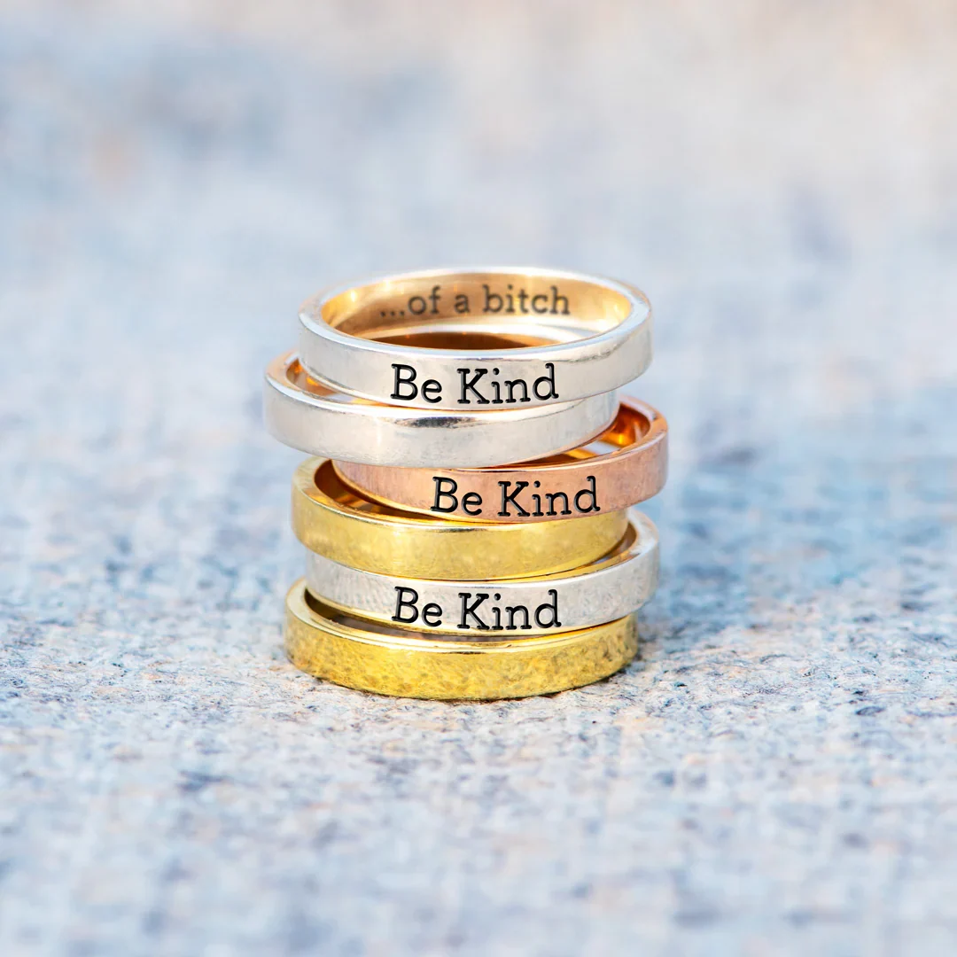 Be Kind ... Of A Bi*ch Mantra Ring - Image 6