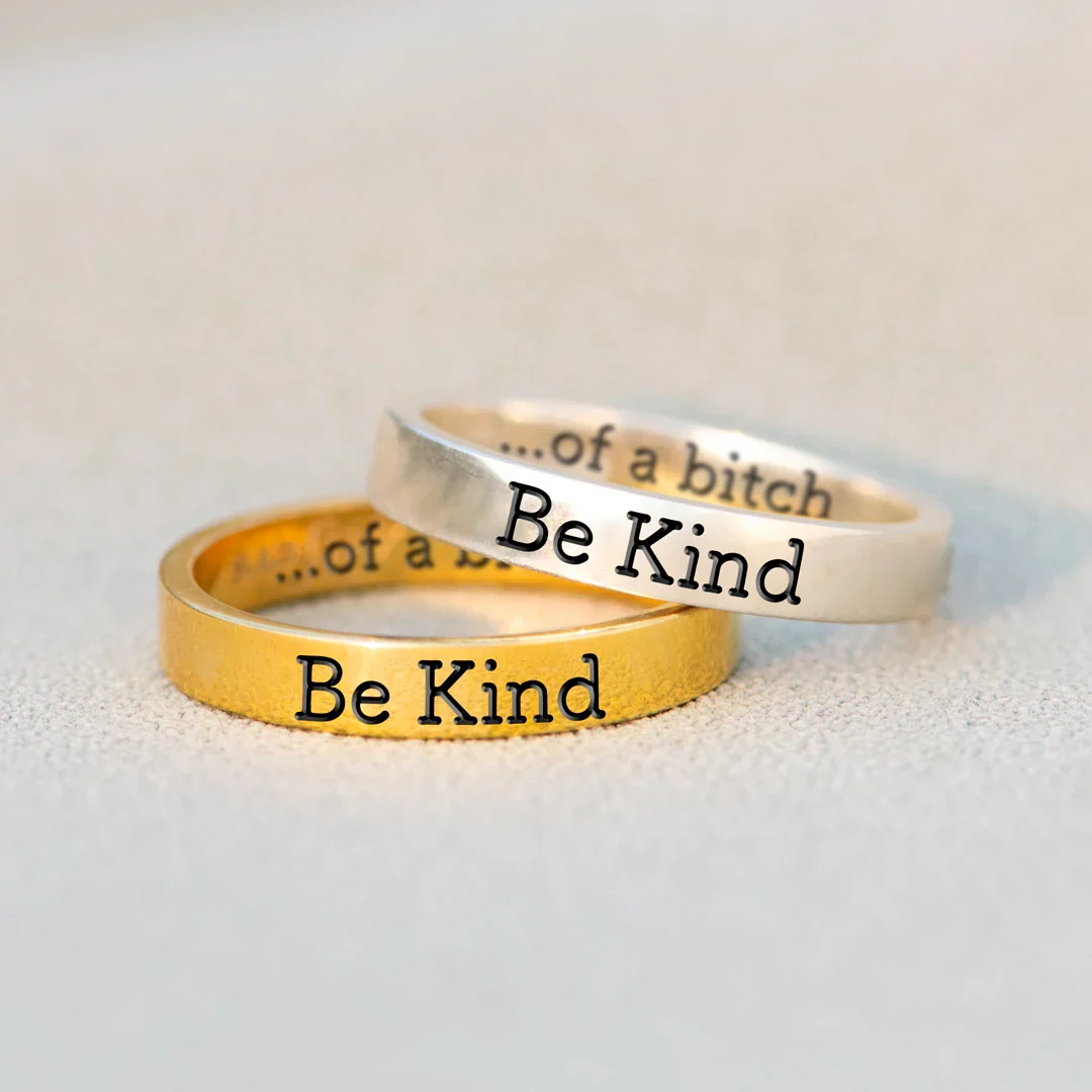 Be Kind ... Of A Bi*ch Mantra Ring - Image 8
