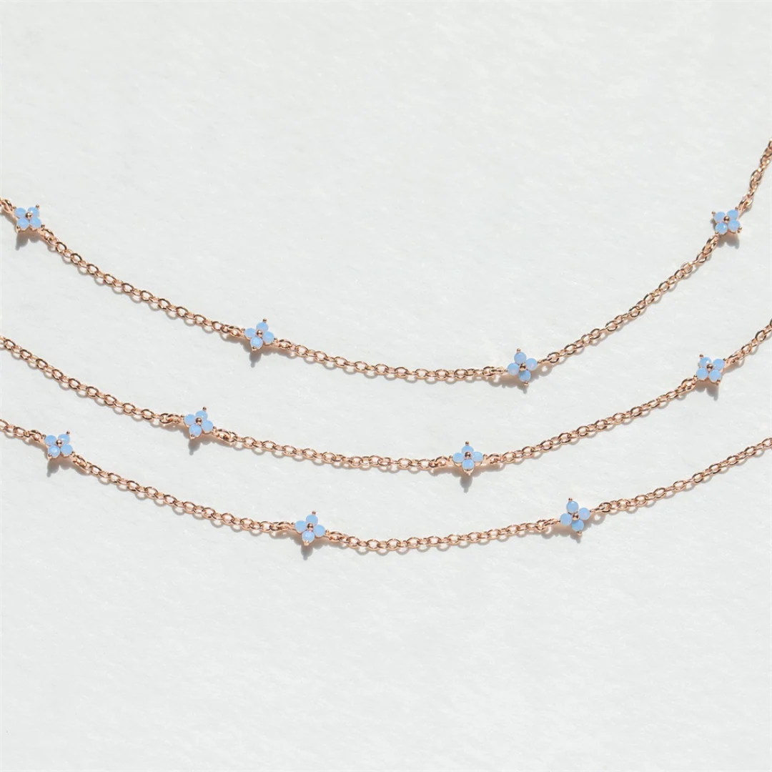 Blue Blossom Love Flower Necklace - Image 7