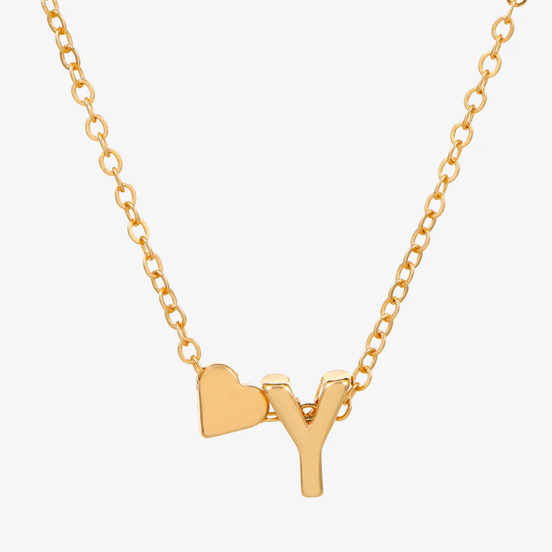 Celeste Initial Heart Letter Necklace - Image 32