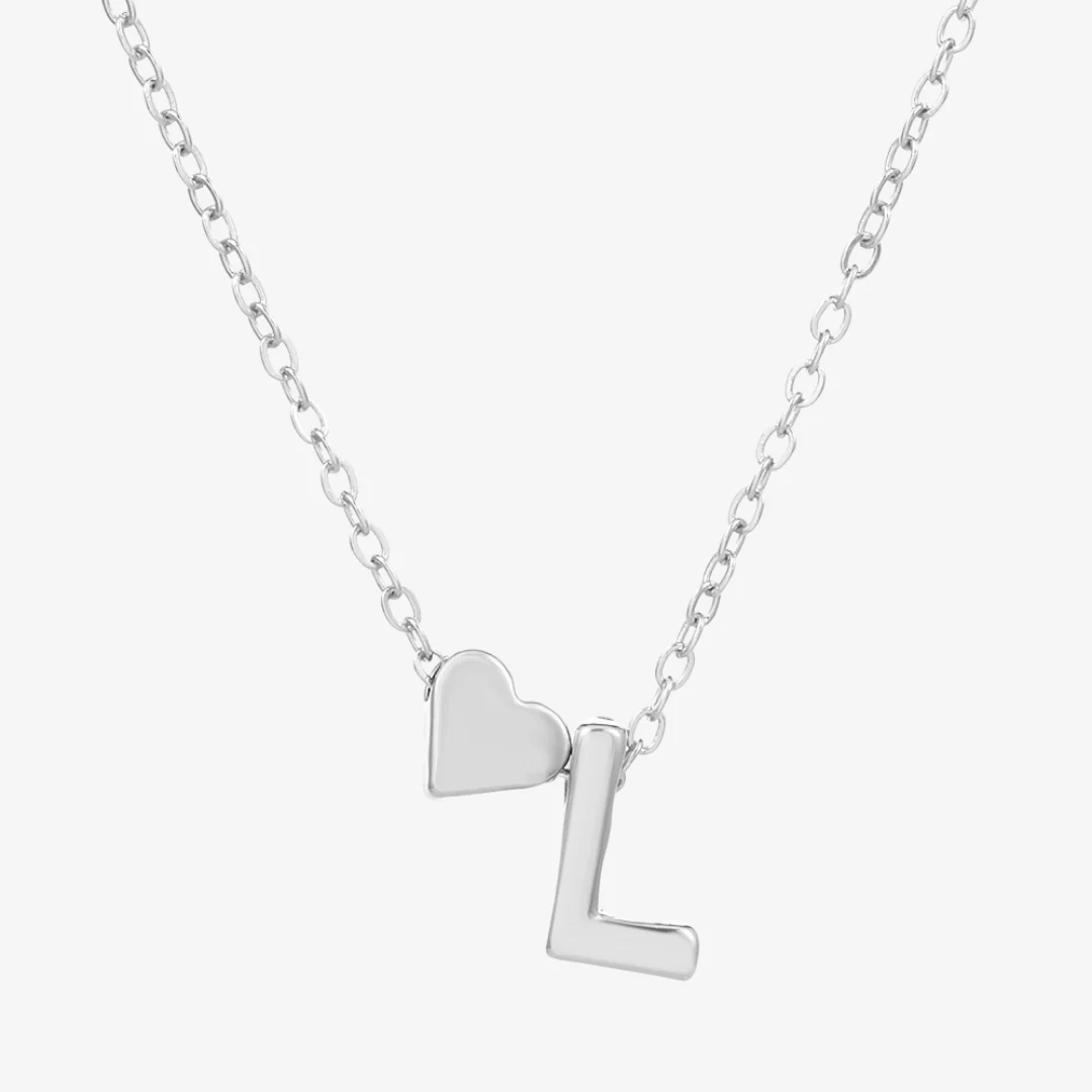 Celeste Initial Heart Letter Necklace - Image 45