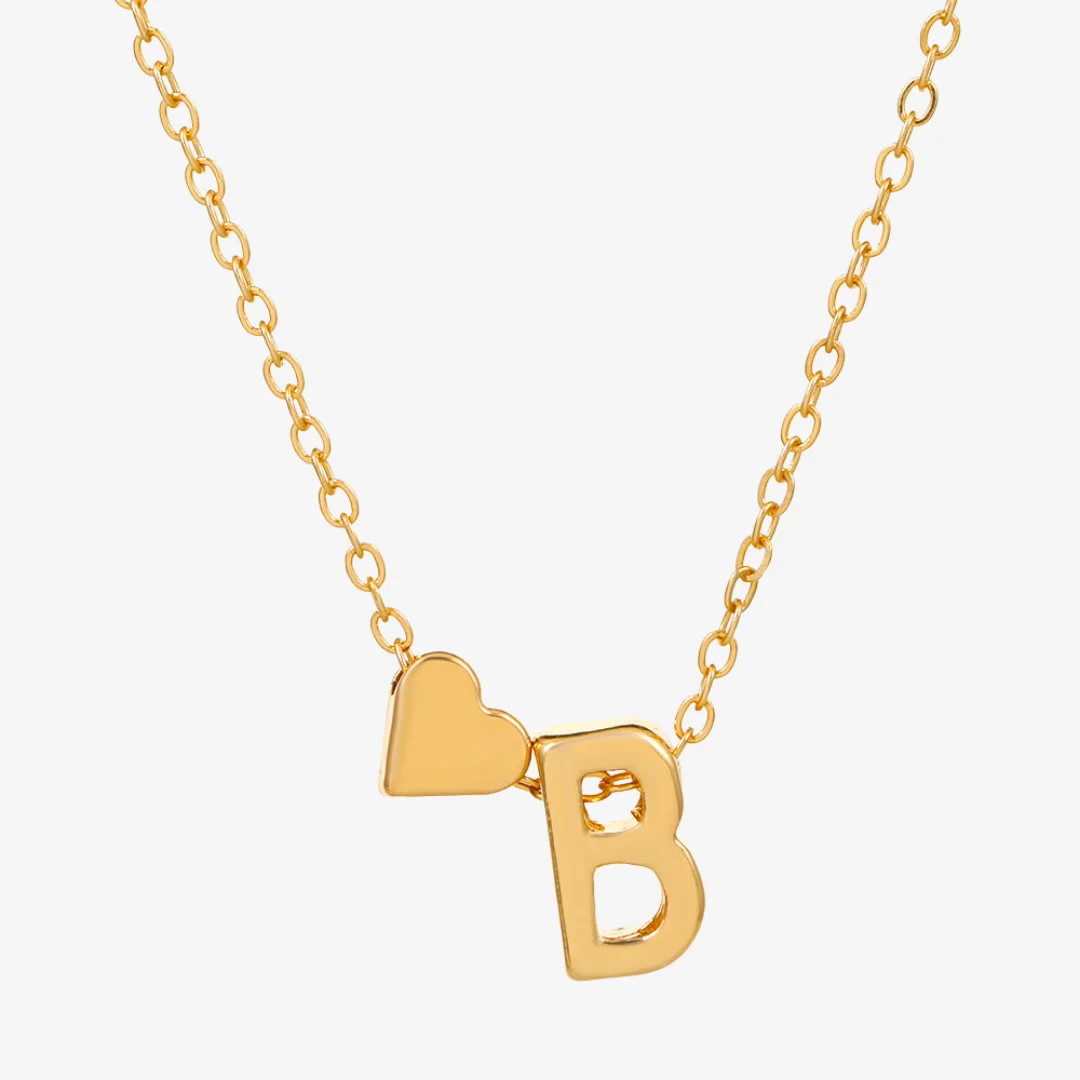 Celeste Initial Heart Letter Necklace - Image 9