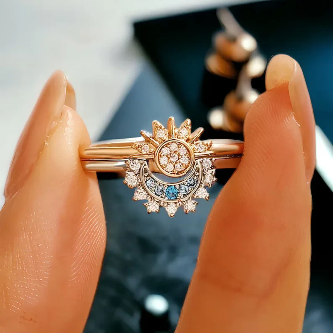 Celestial Sun & Moon Ring Set - Image 6