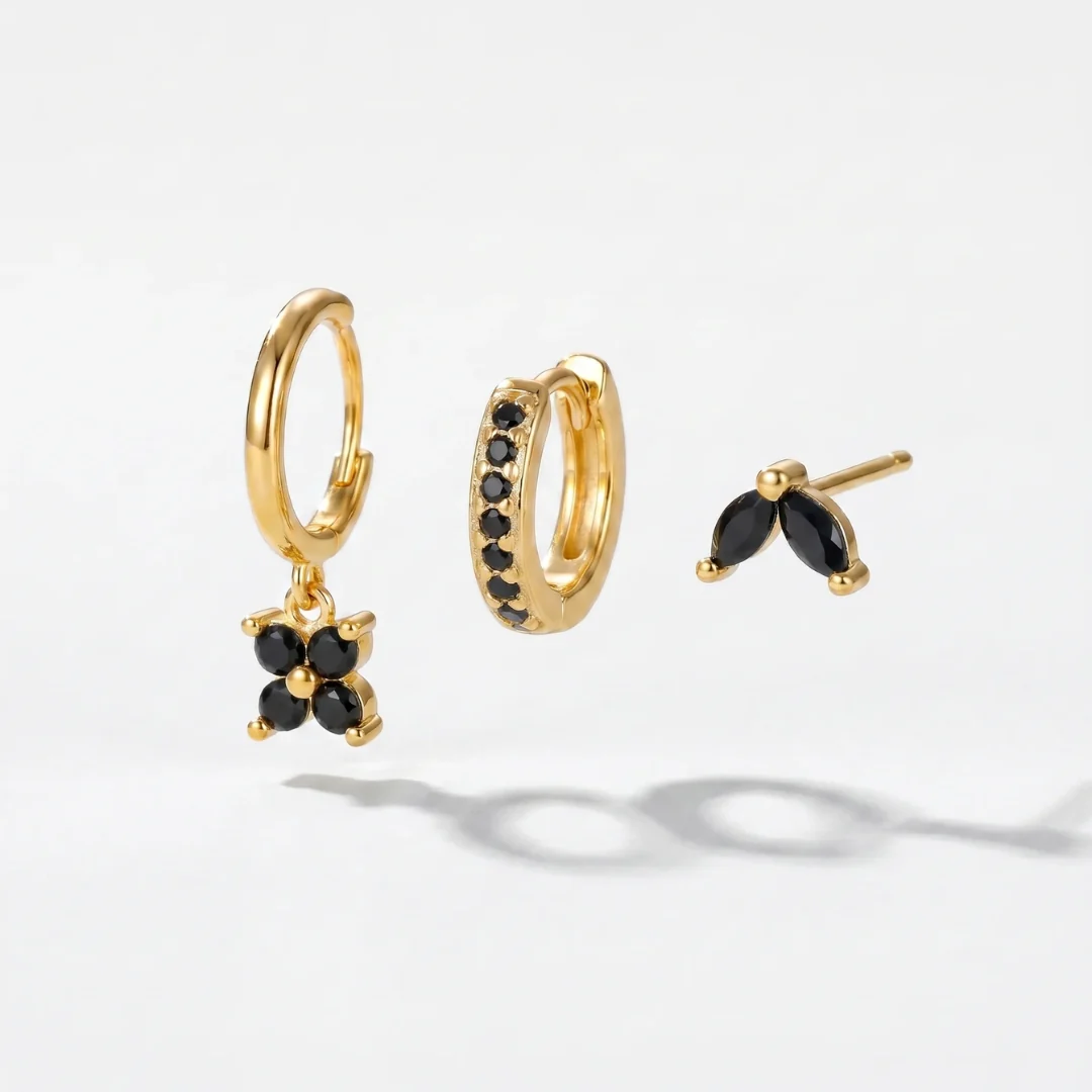 Sabrina Clover Leaf Earring Set - Image 6