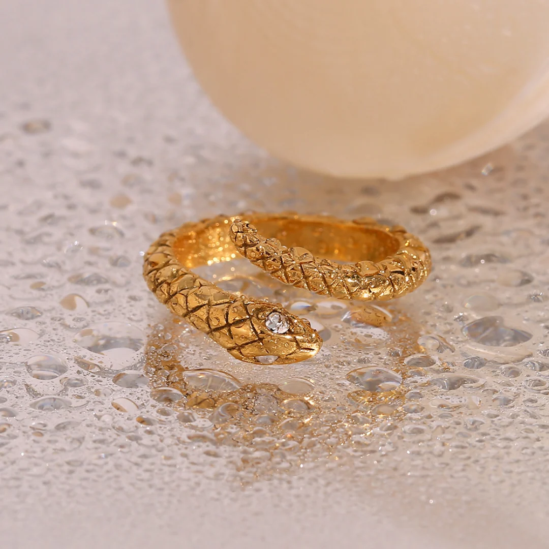 Crystal Eye Adjustable Snake Ring - Image 8