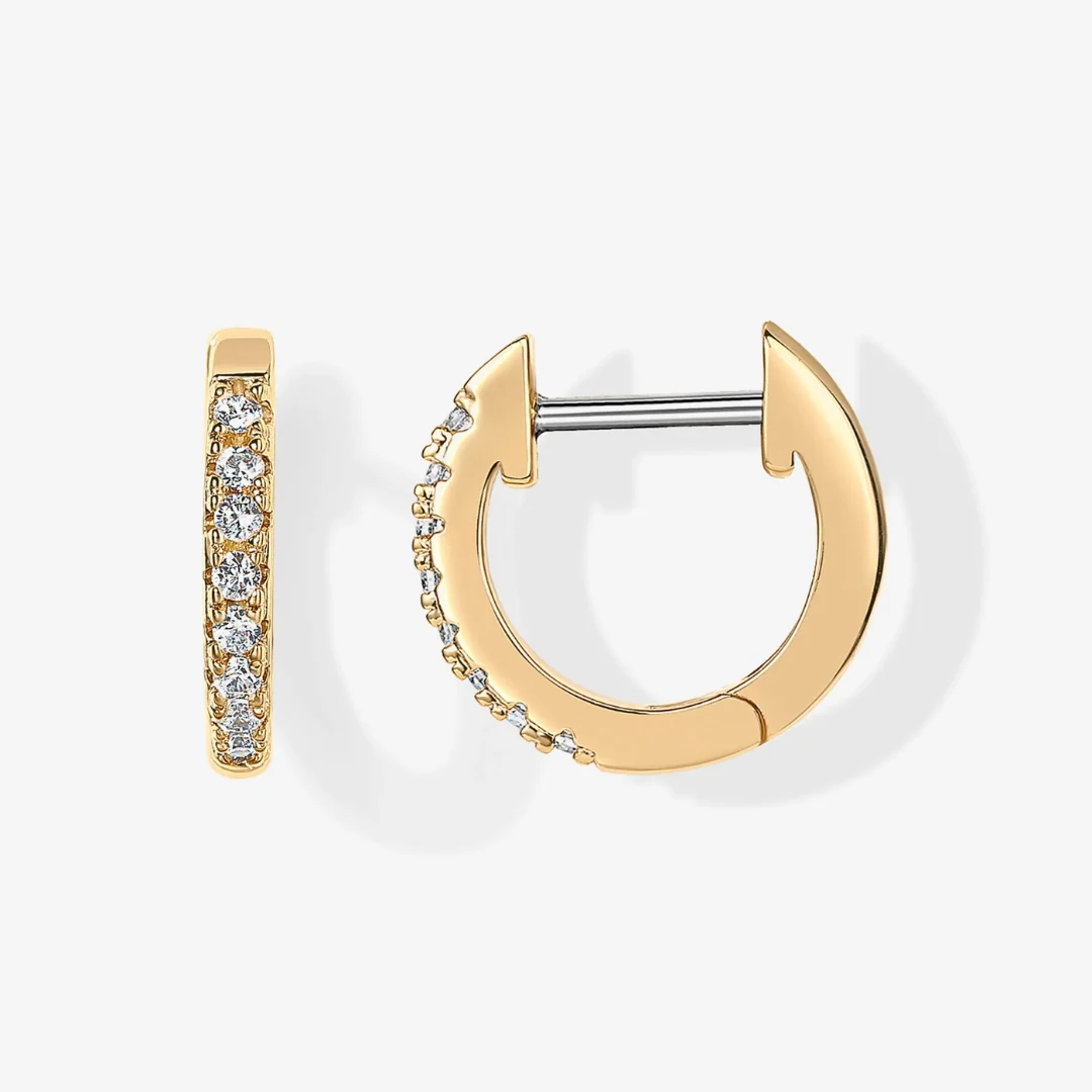 Cubic Zirconia Diamond Mini Huggies