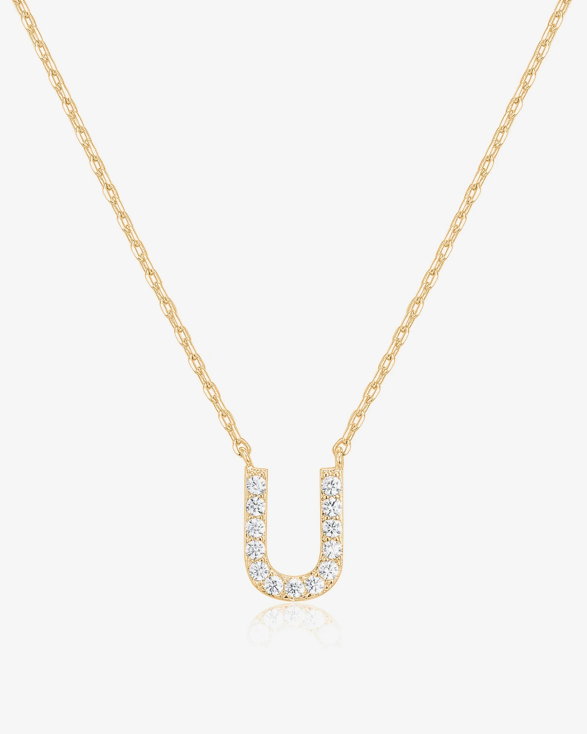 Cubic Zirconia Initial Letter Necklace - Image 23