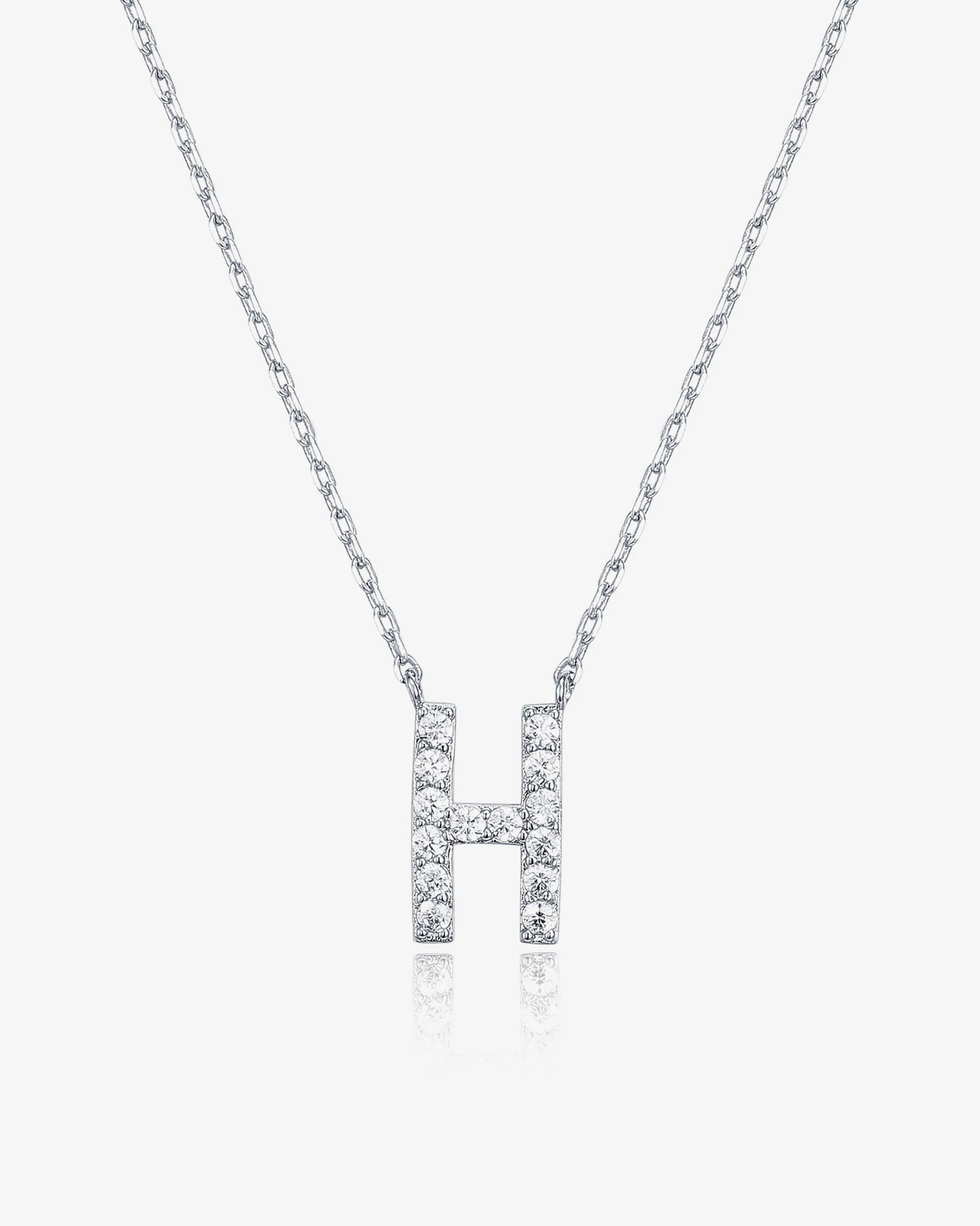 Cubic Zirconia Initial Letter Necklace - Image 62