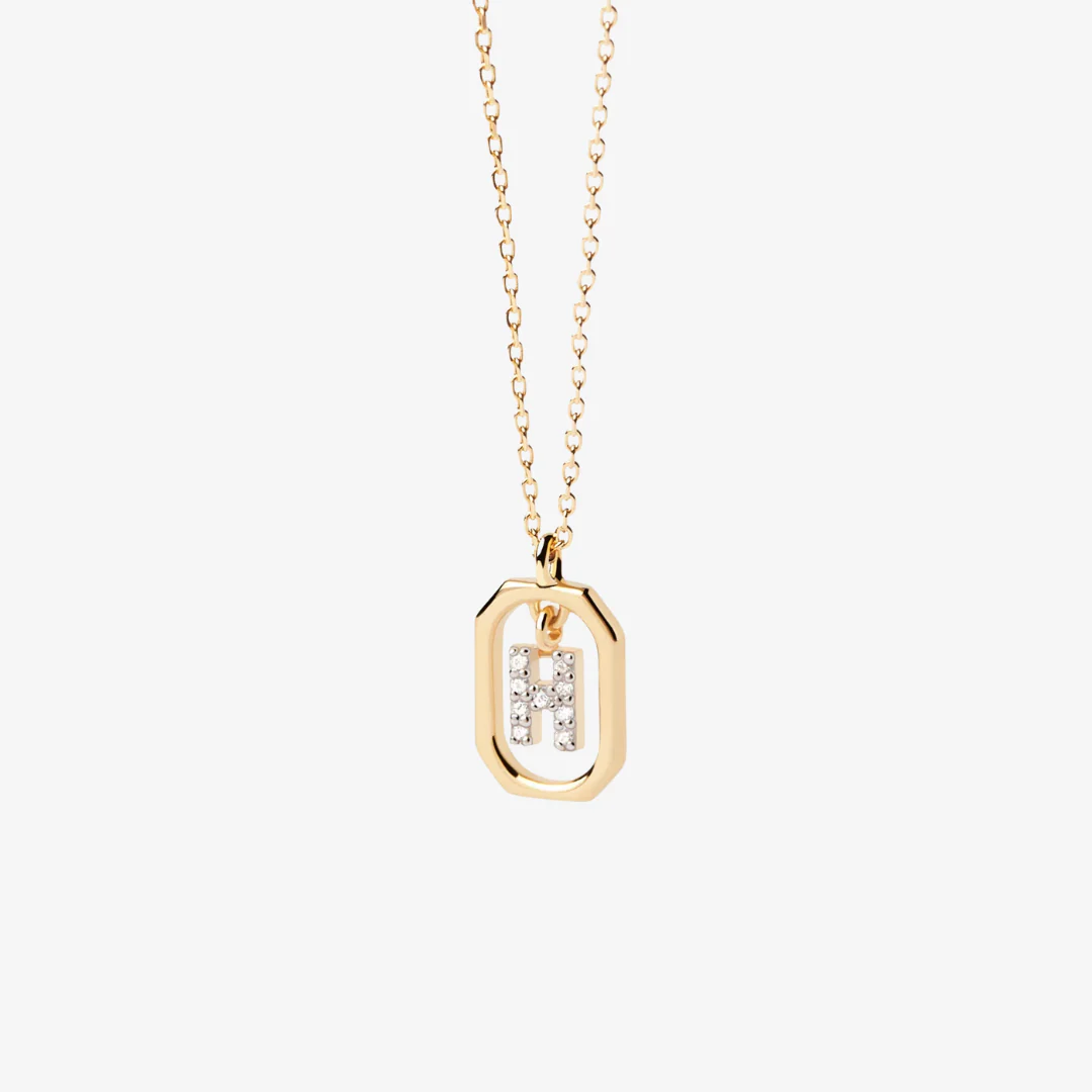 Cubic Zirconia Mini Letter Necklace - Image 11
