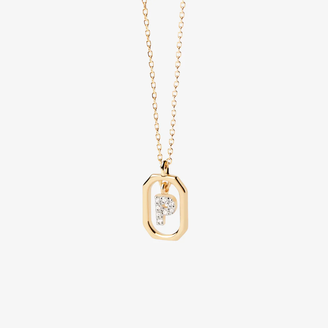 Cubic Zirconia Mini Letter Necklace - Image 19