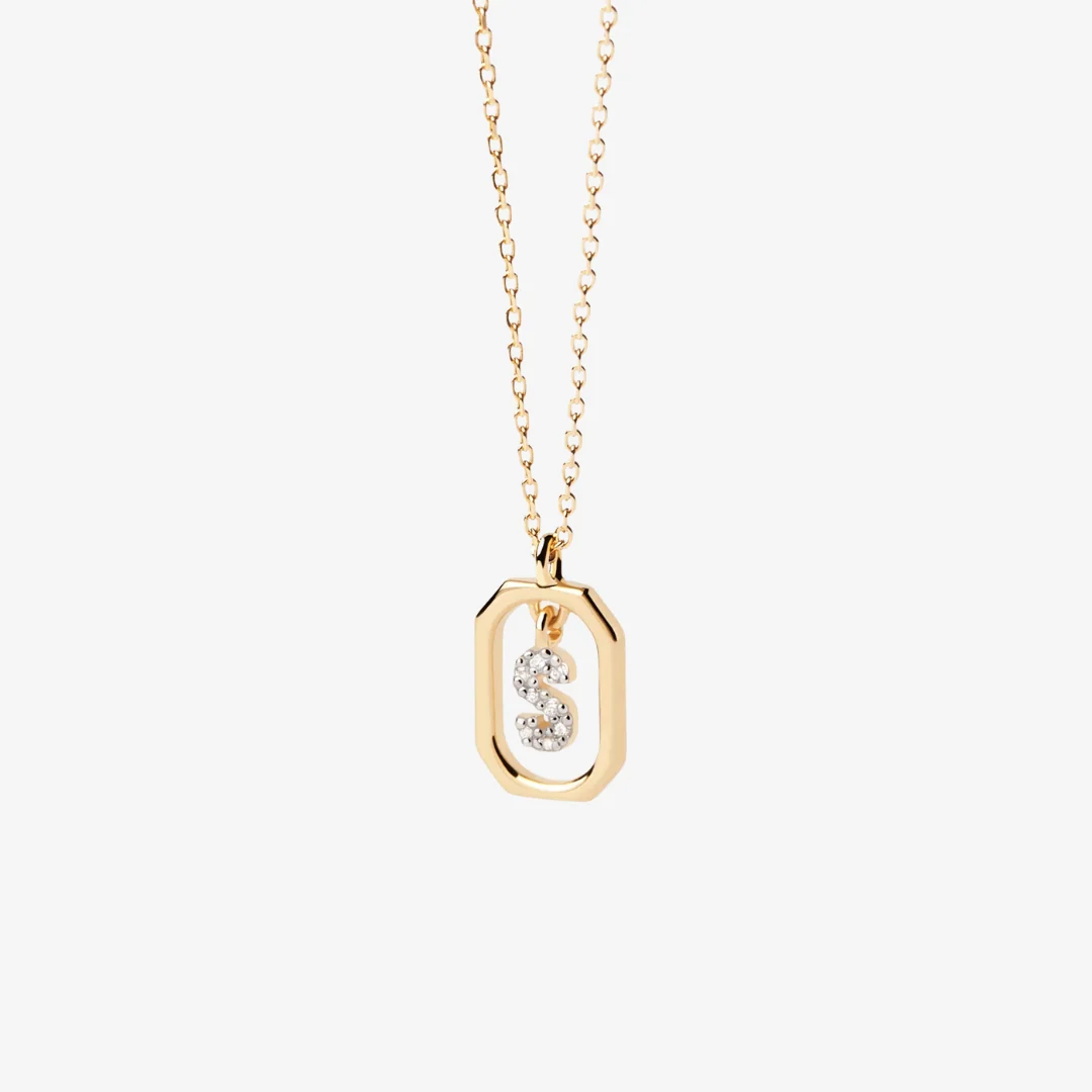 Cubic Zirconia Mini Letter Necklace - Image 22