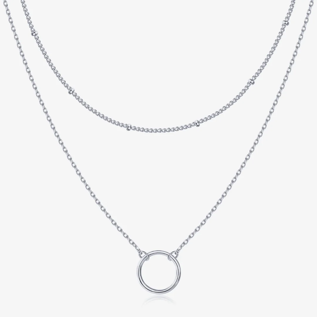 Duo Layered Pendant Necklace - Image 5