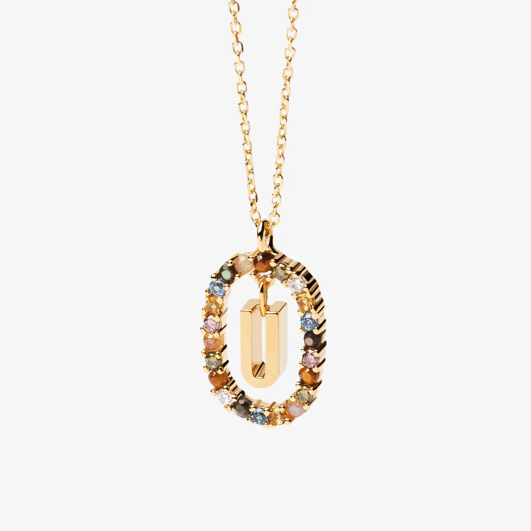 Gemstone Letter Necklace - Image 26