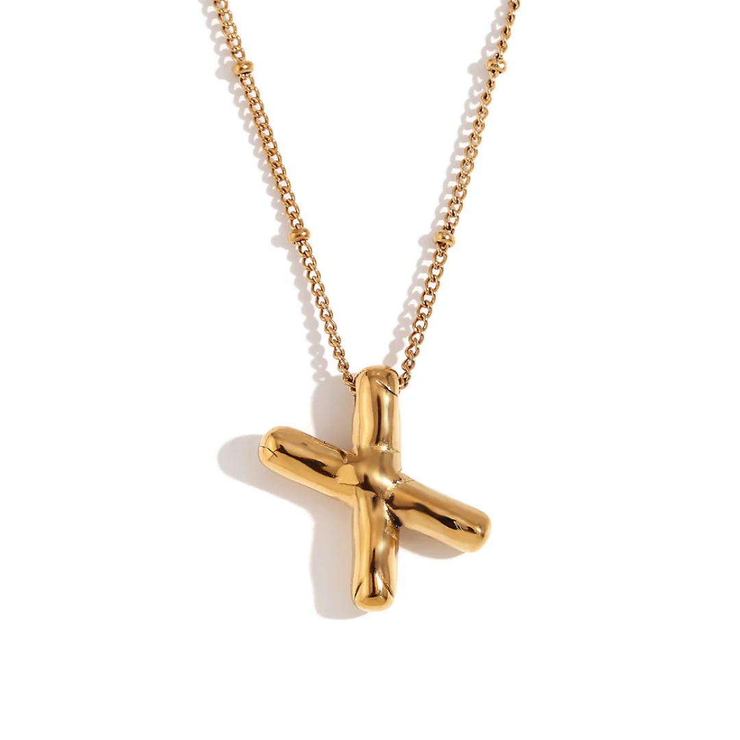 Glossy Bubble Letter Necklace - Image 32