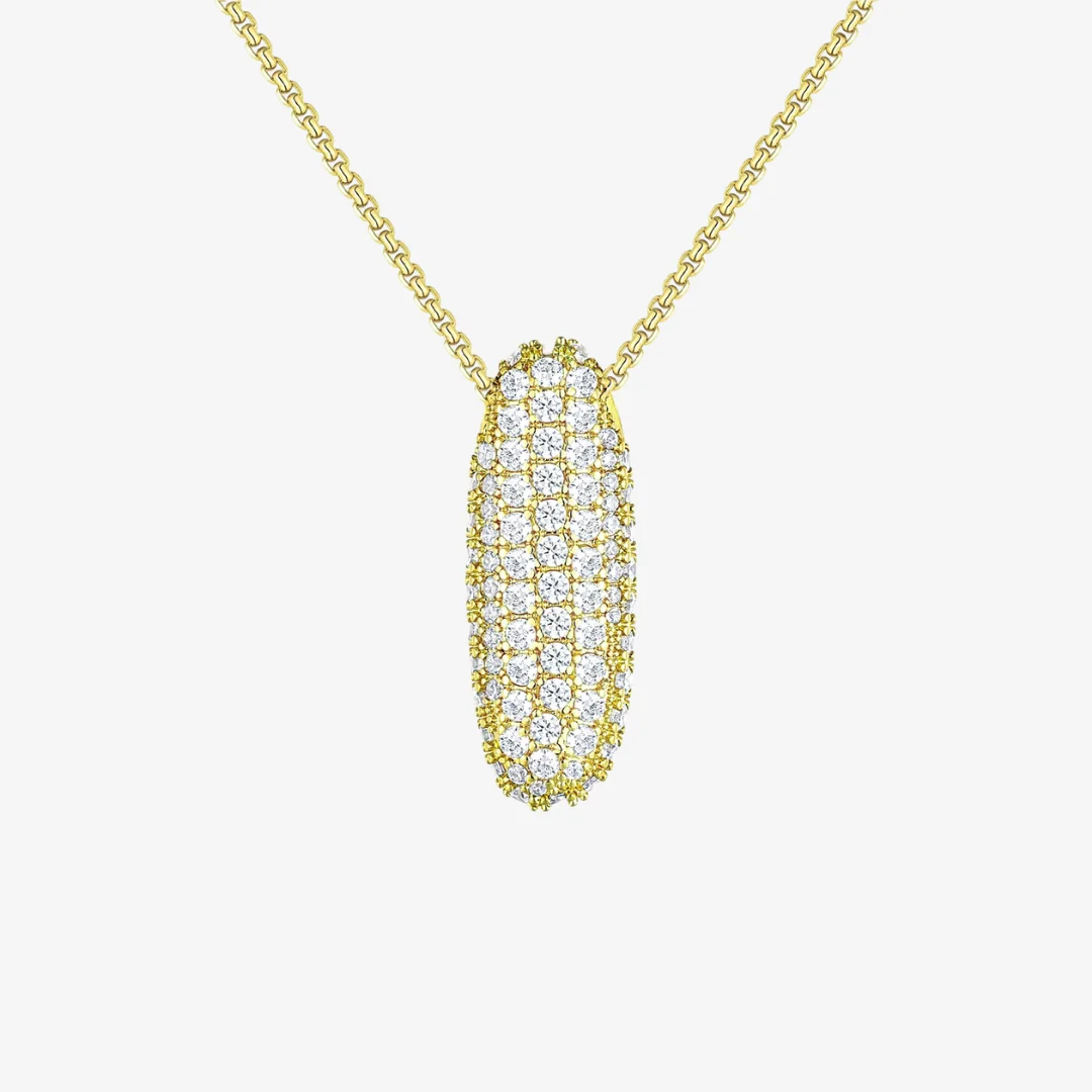 Bubble Initial Diamond Necklace - Image 15