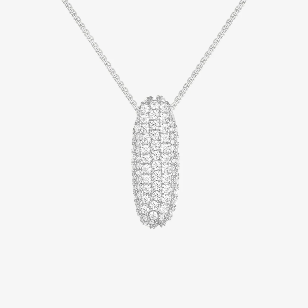 Bubble Initial Diamond Necklace - Image 41
