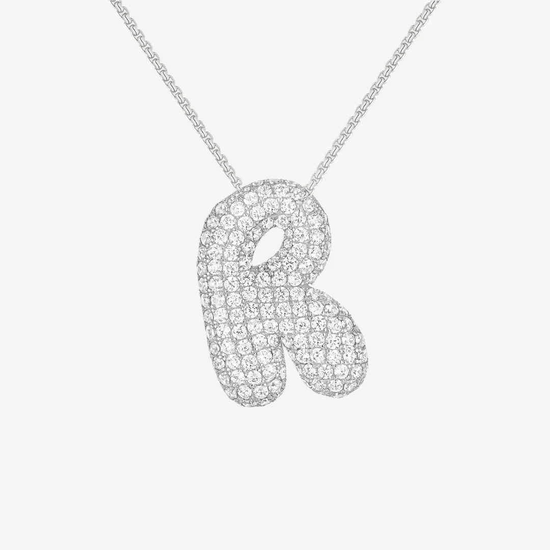 Bubble Initial Diamond Necklace - Image 50