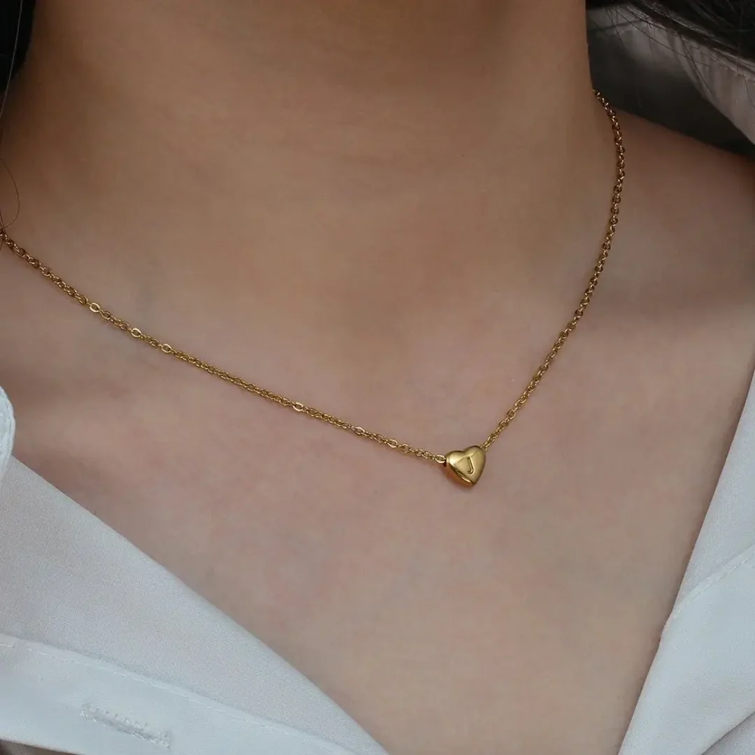 Heart Initial Necklace - Image 3