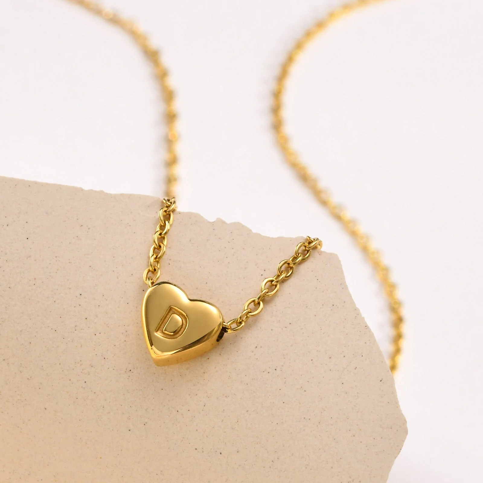 Heart Initial Necklace - Image 5