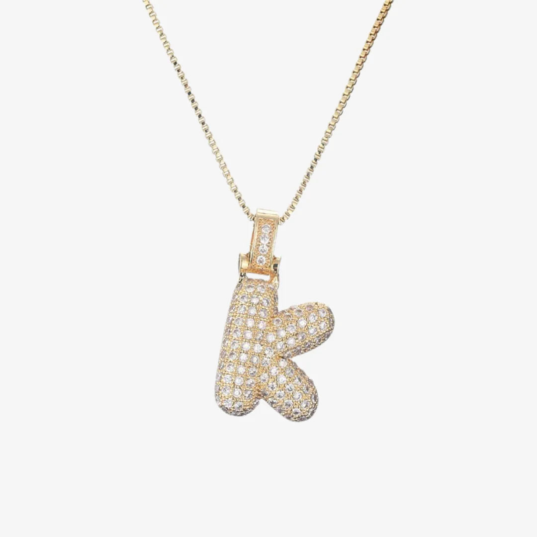 Icy Bubble Initial Letter Necklace - Image 14