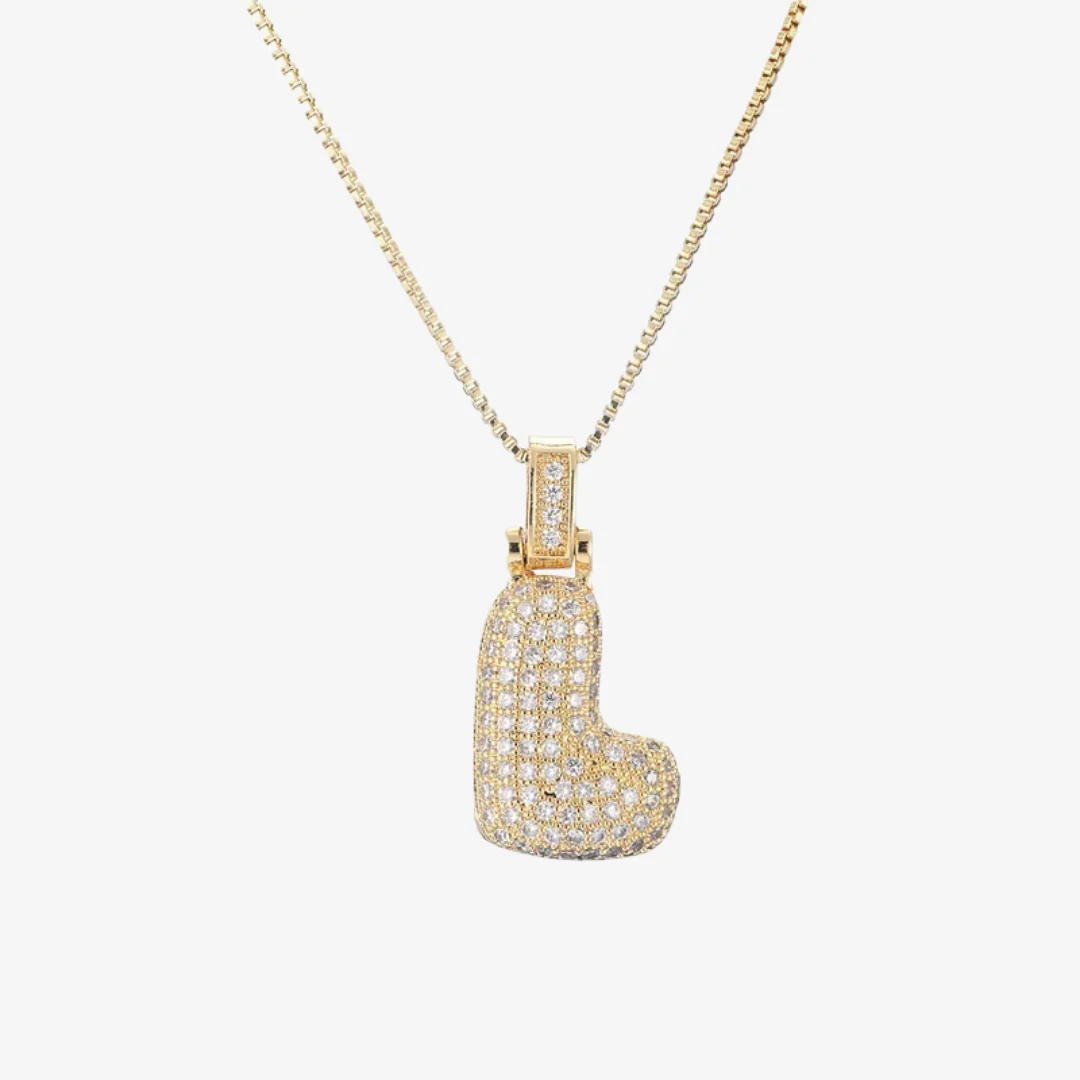 Icy Bubble Initial Letter Necklace - Image 15