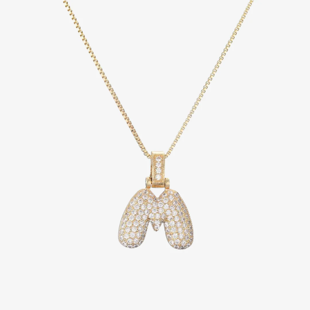 Icy Bubble Initial Letter Necklace - Image 16