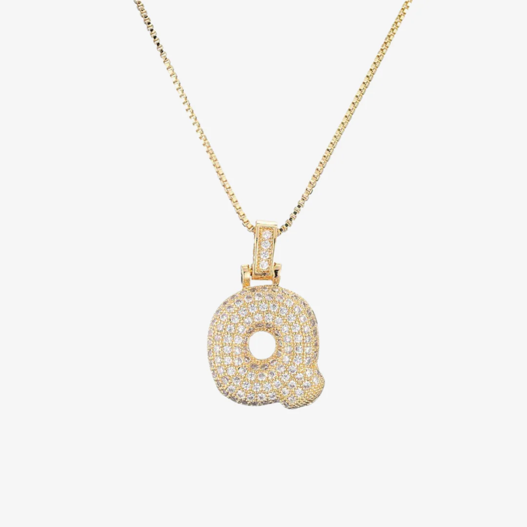 Icy Bubble Initial Letter Necklace - Image 18