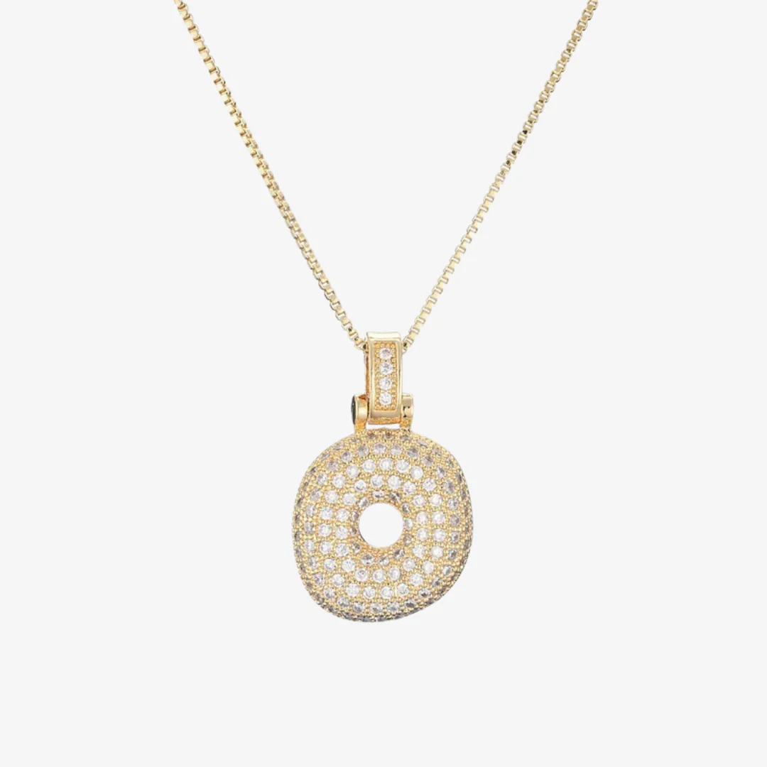 Icy Bubble Initial Letter Necklace - Image 19