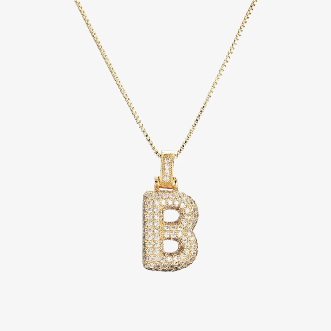 Icy Bubble Initial Letter Necklace - Image 5