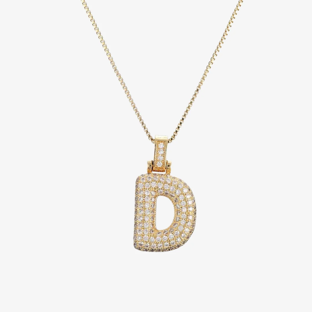Icy Bubble Initial Letter Necklace - Image 7