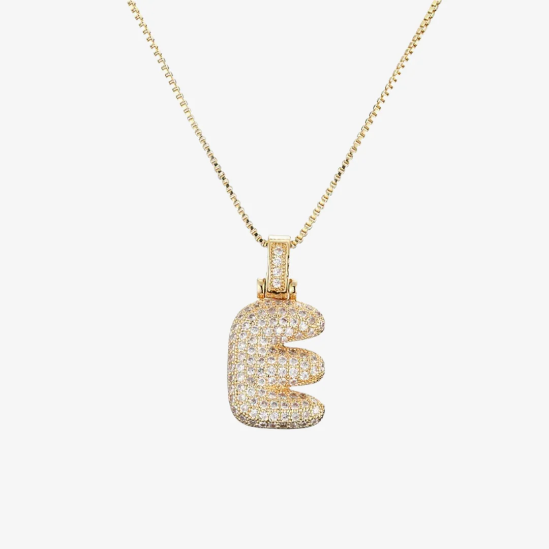 Icy Bubble Initial Letter Necklace - Image 8