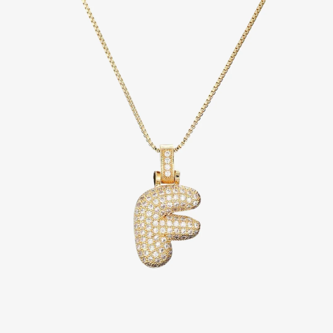 Icy Bubble Initial Letter Necklace - Image 9