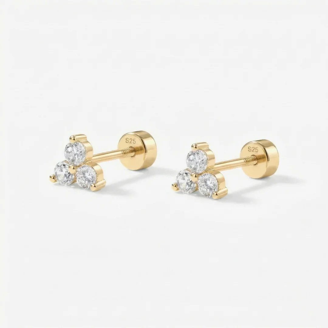 Lotus Flat Back Studs - Image 4