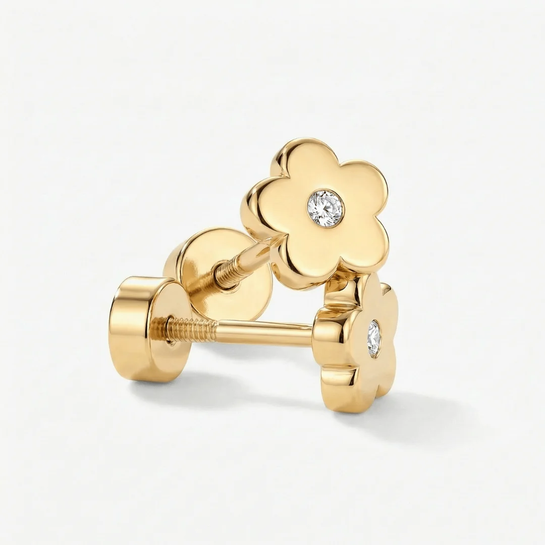 Mini Bloom Flat Back Stud Earrings - Image 3
