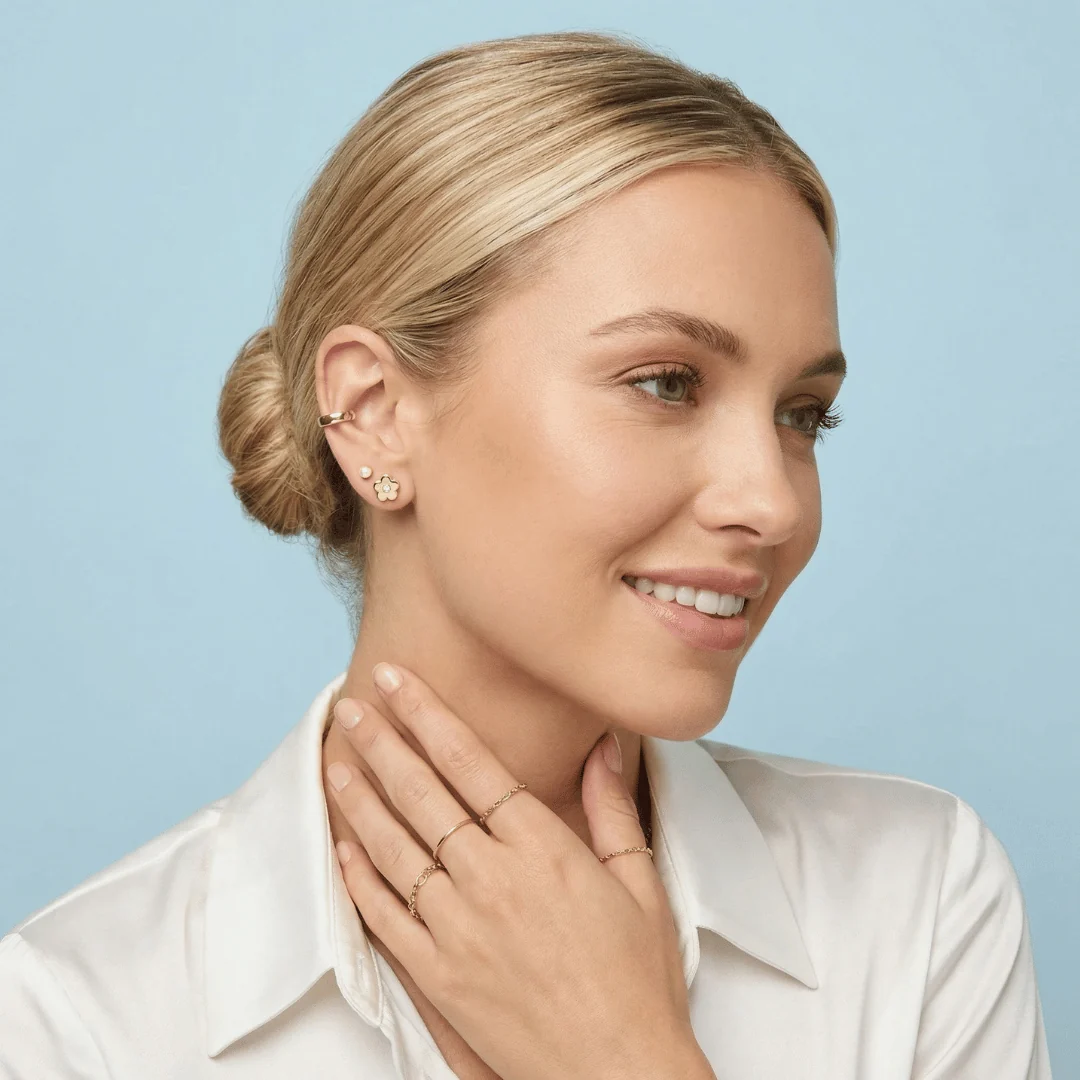 Mini Bloom Flat Back Stud Earrings - Image 7