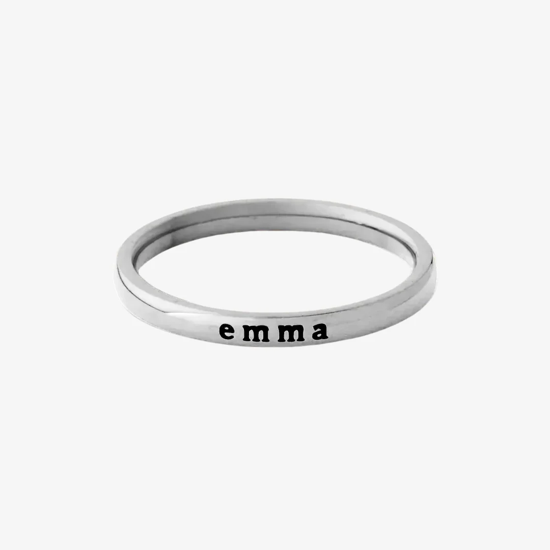 Mini Stackable Name Ring - Image 7