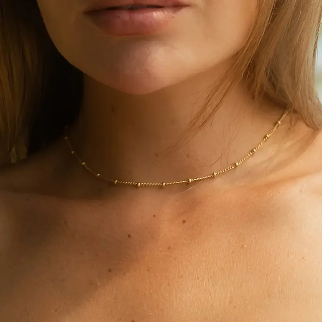 Minimalist Fine Choker Cuban Necklace - Image 3