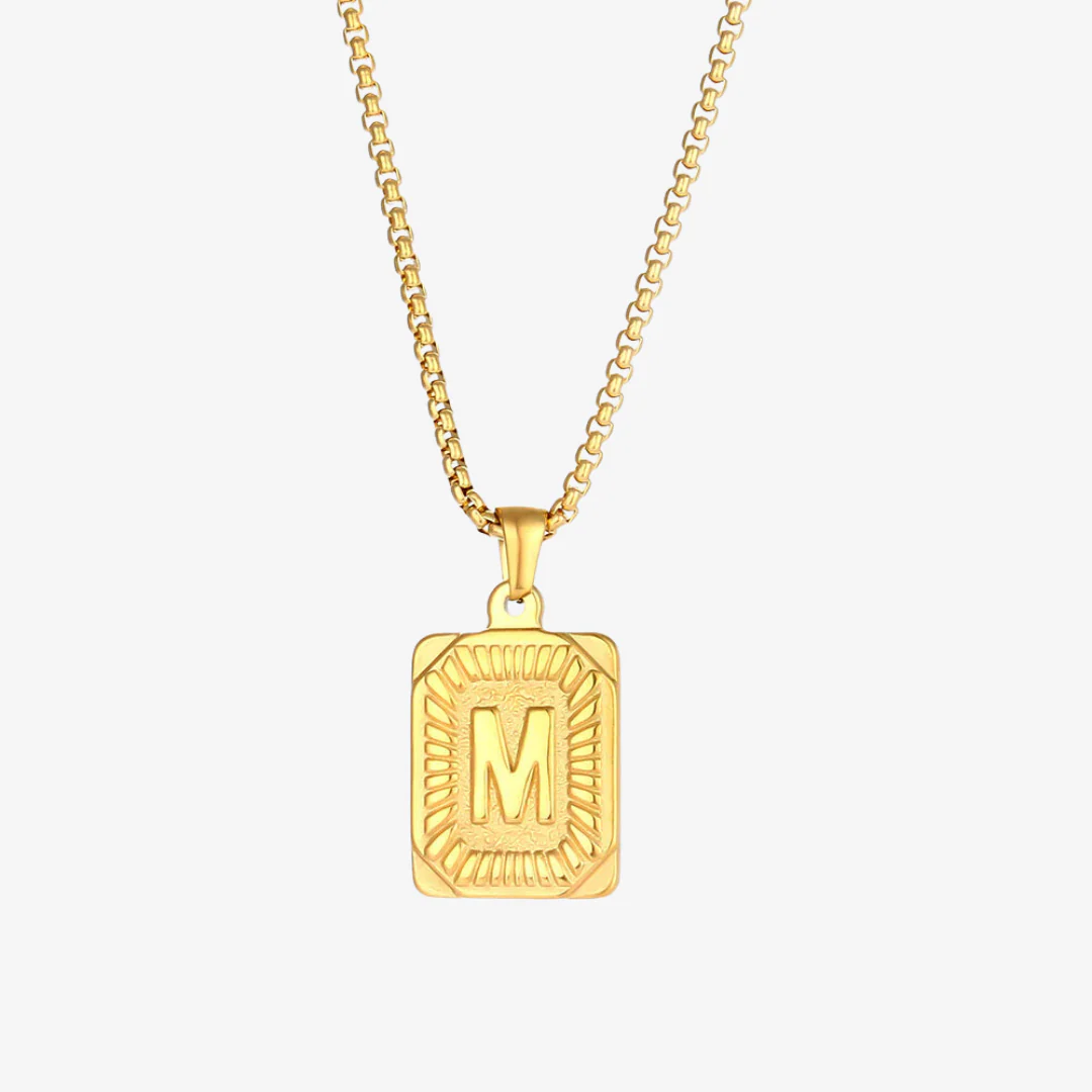 Monogram Pendant Initial Letter Necklace - Image 14