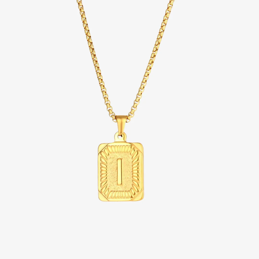 Monogram Pendant Initial Letter Necklace - Image 16