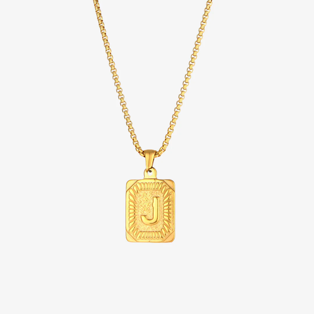 Monogram Pendant Initial Letter Necklace - Image 17