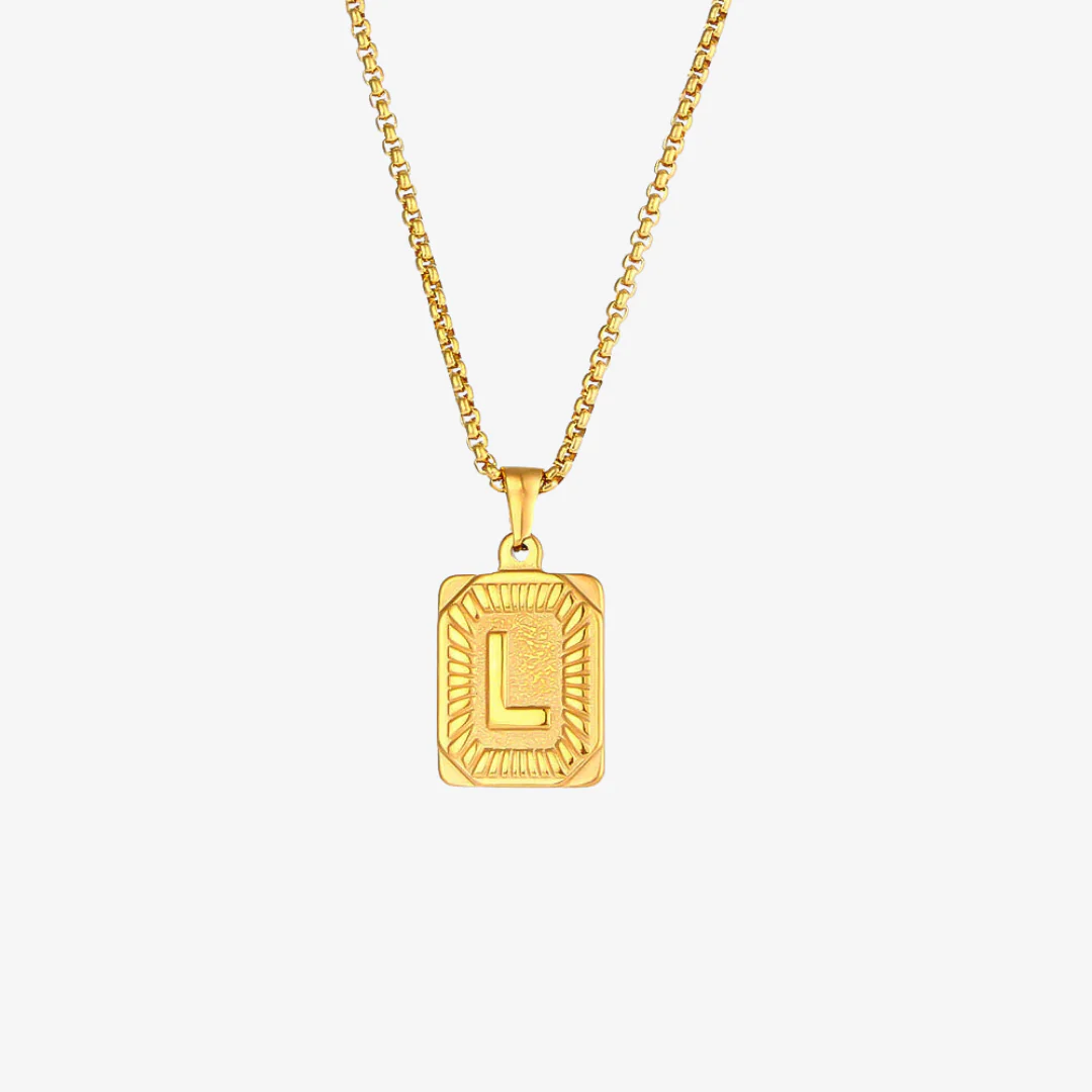 Monogram Pendant Initial Letter Necklace - Image 19