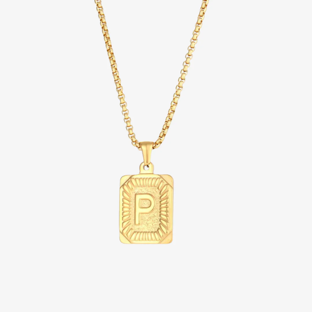 Monogram Pendant Initial Letter Necklace - Image 22