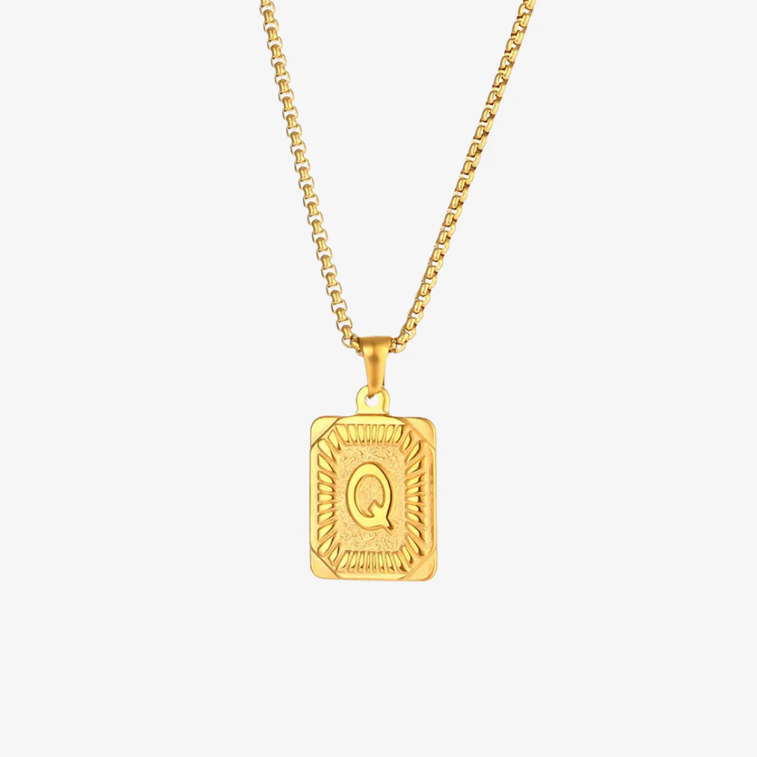 Monogram Pendant Initial Letter Necklace - Image 23