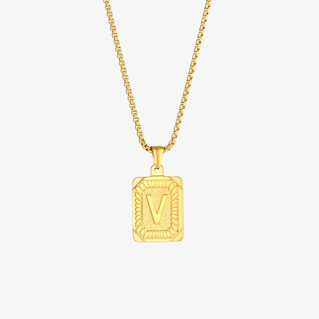 Monogram Pendant Initial Letter Necklace - Image 28