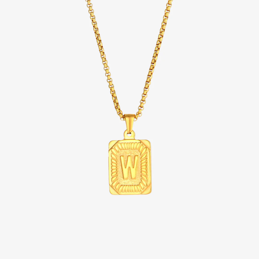 Monogram Pendant Initial Letter Necklace - Image 29