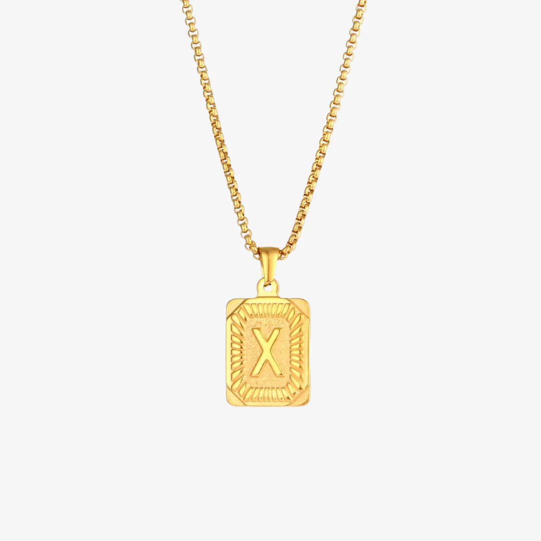 Monogram Pendant Initial Letter Necklace - Image 30